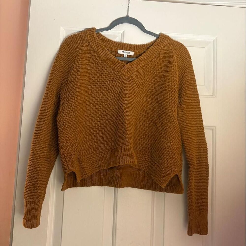 Madewell Women's Brown and Yellow Jumper